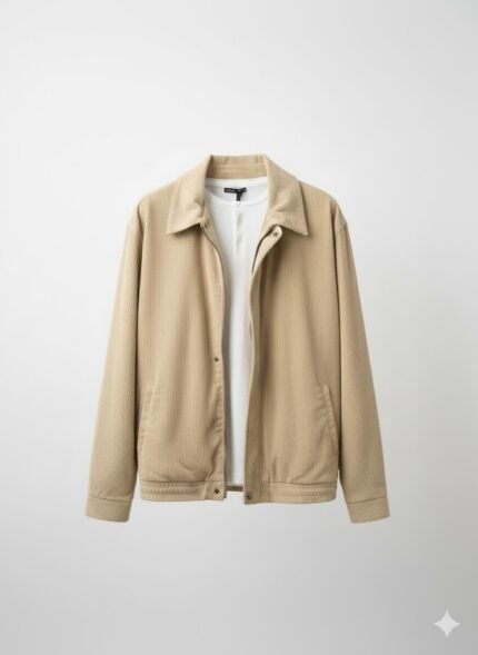Corduroy Harrington Jacket-beige
