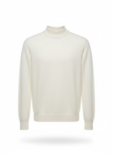 High neck blouse-white