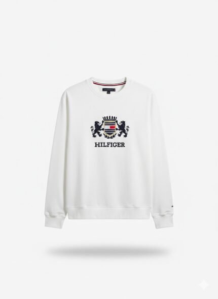 Embroidered Logo Regular Fit Cotton pullover
