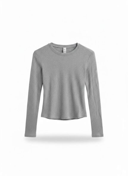 Alo Ribbed Modal Long Sleeve-gray